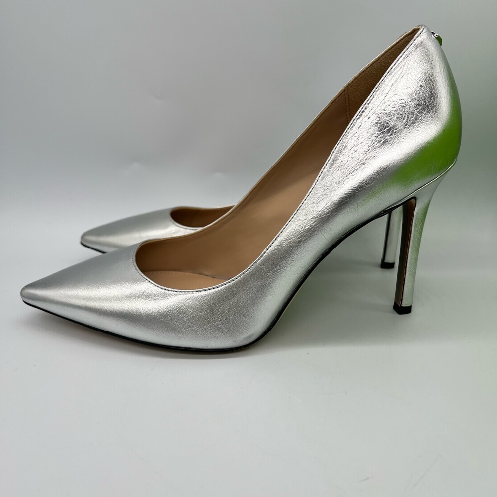 Sam Edelman Silver Pointed Toe Pumps - Picture 6 of 15